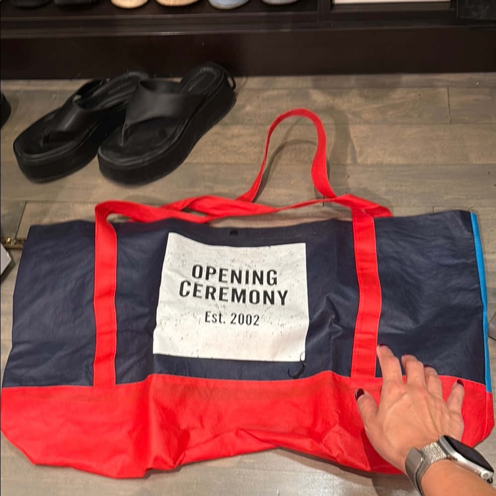 Large Opening Ceremony Red and Blue tote